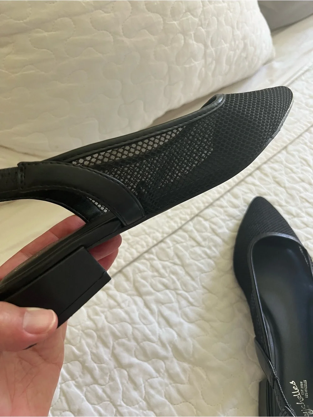 Black Pointed Toe Slingback Flats - Minimal Women's Shoes